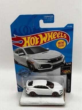 Hot Wheels 2019 Nightburnerz 16 Honda Civic Type R White 171/250 First Edition